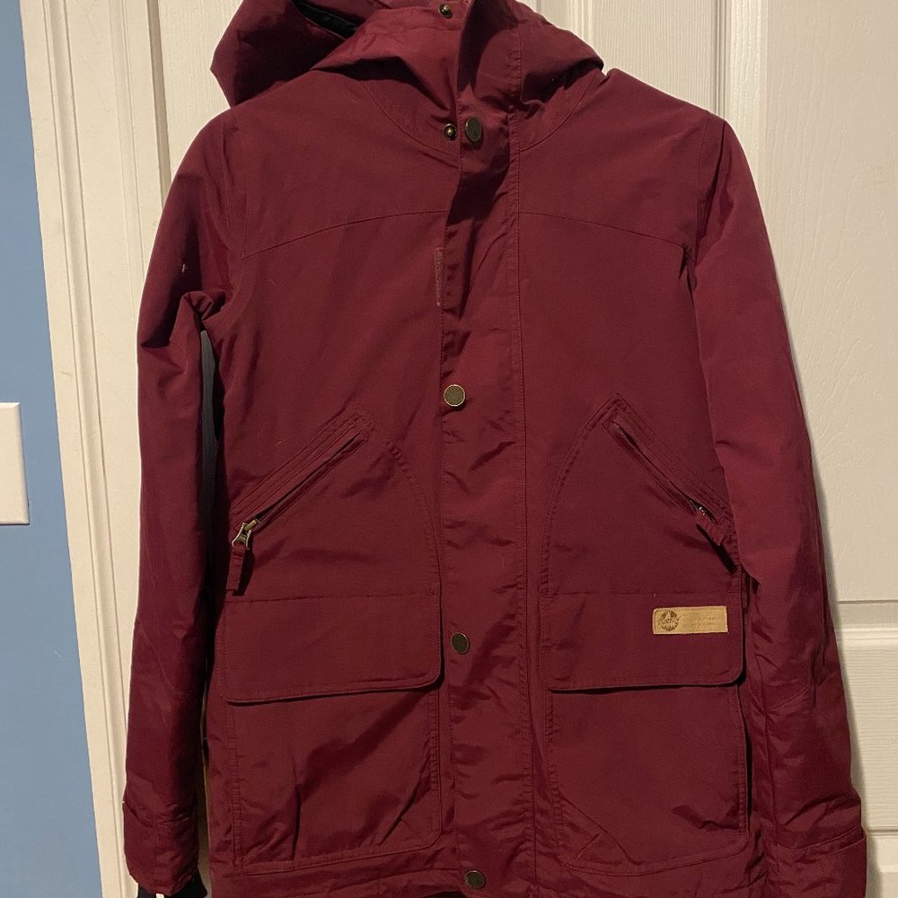 Burton Women's Snowboard Jacket--XS, Maroon/purple
